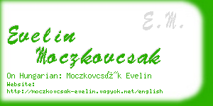 evelin moczkovcsak business card